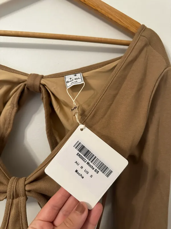 Long Sleeve Cutout Waist Midi Dress - Image 8