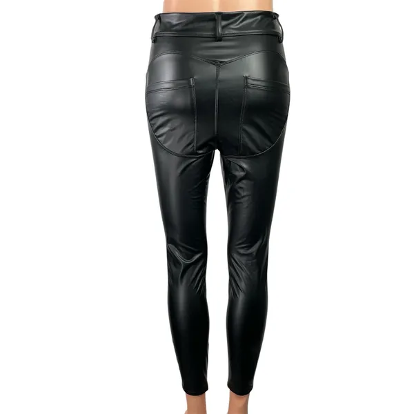 NEW Halara Women's Black High Waisted Pull On Slim Fit Skinny Trousers Pants S - Image 3