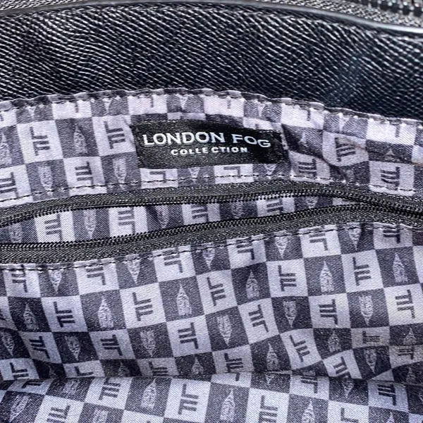 London fog black bag shoulder bag with ribbon multi pocket medium size​​​ - Image 8
