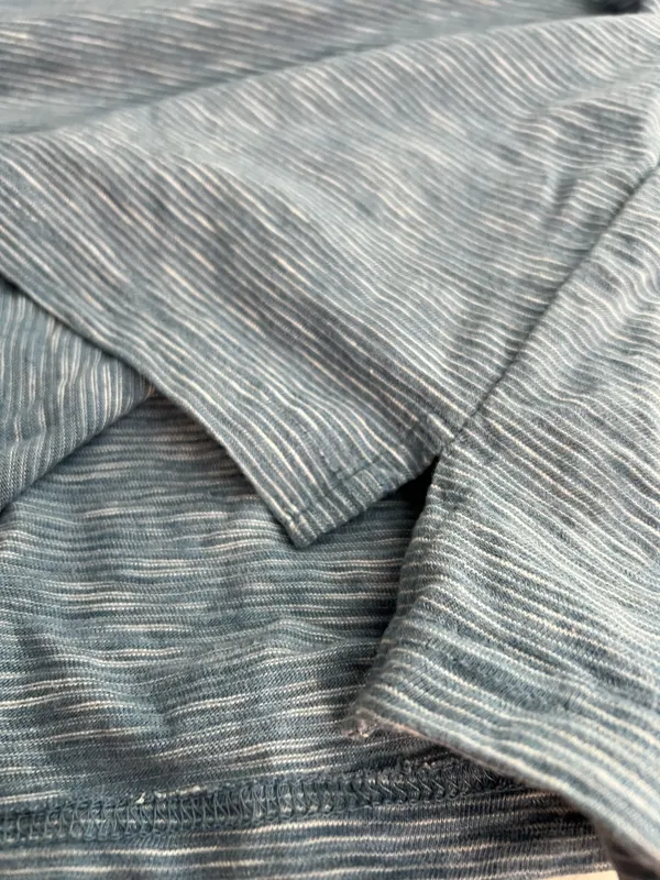 Lands’ End Short Sleeve Striped Blue T-Shirt Dress - Image 2