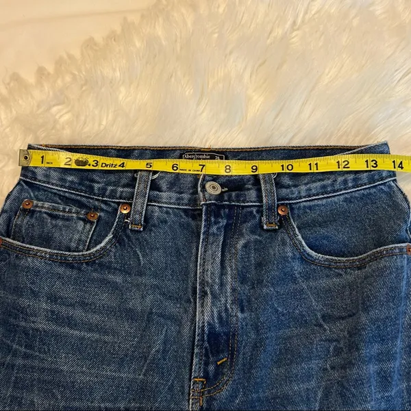 Abercrombie & Fitch Mom Jean 26/2R Frayed Raw Hem Distressed - Image 9