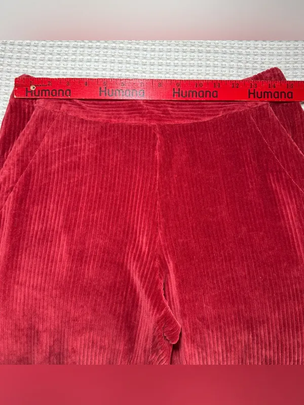 Marine Layer Montreal Soft Wale Corduroy Pants Women Size Medium Red Retro 90’s - Image 4