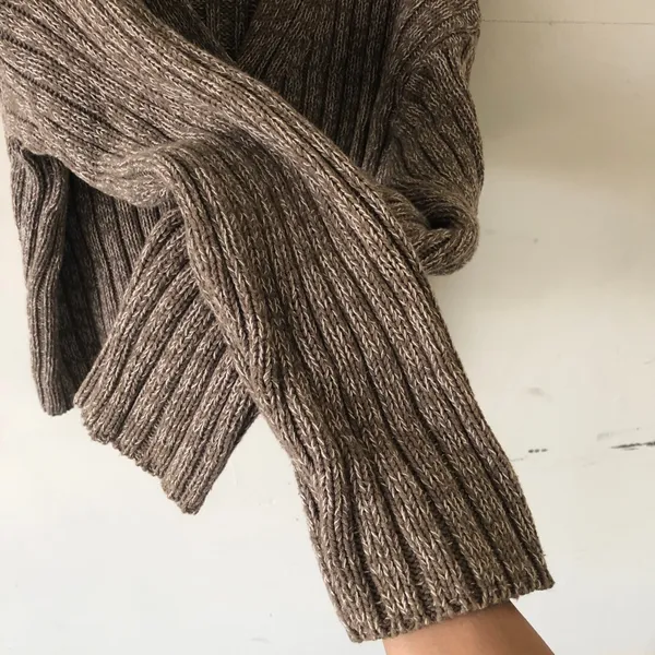 A New Day Brown Knit Cardigan Sweater Jacket Top Medium - Image 3