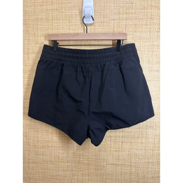 GapFit Womens Black Active Running Shorts Smocked Elastic Waist Pockets Size L - Image 3
