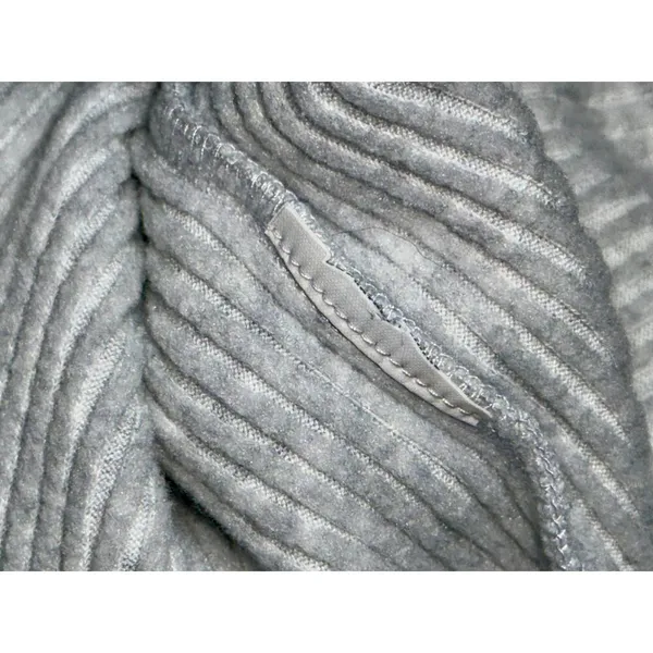 Abercrombie & Fitch AF Lounge Gray Ribbed Quarter Zip Pullover Sweatshirt Sz S/M - Image 4