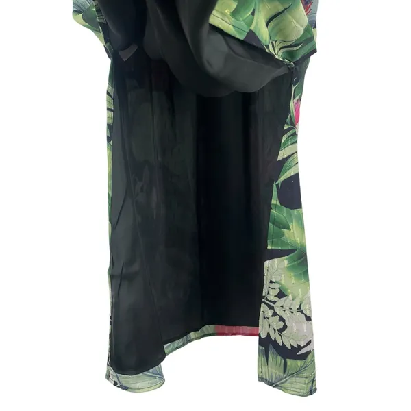 Tommy Bahama Celebration Tropical Floral Maxi Dress Green Size XXS - Image 8