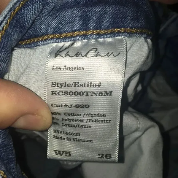 Kancan distressed medium wash 26/5 cropped jeans - Image 2