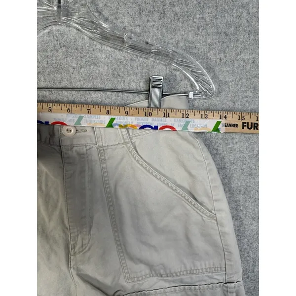 Vintage Abercrombie & Fitch Size 4‎ Cotton Womens Shorts High Waist Beige Mini - Image 9