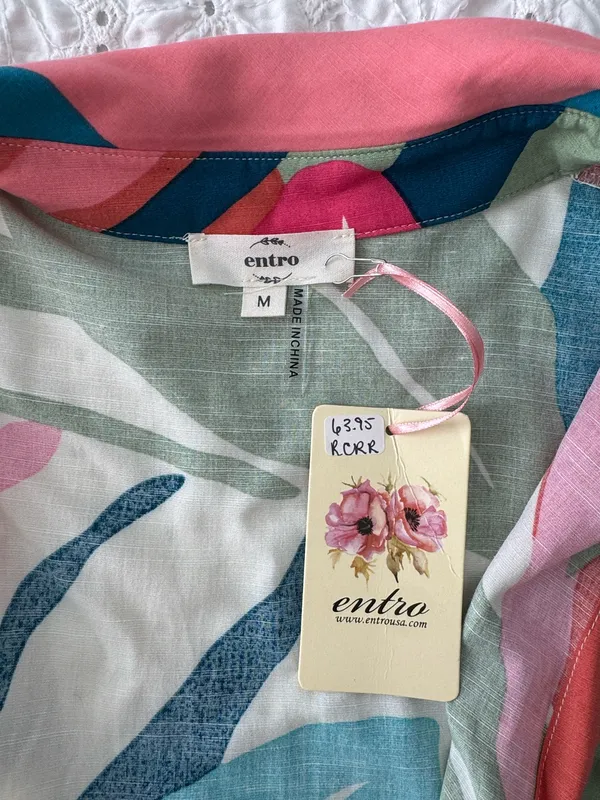 Entro Oversized Floral Tropical Romper - Image 6