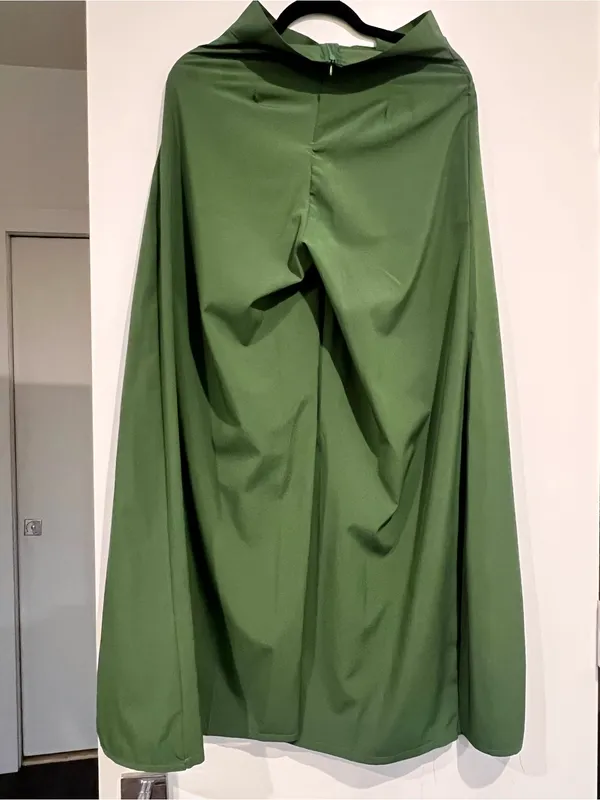 Olive Green Cape Overlay Pant - Image 7