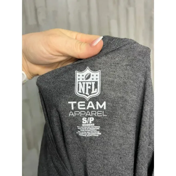 Carolina Panthers Women's V-Neck T-Shirt Gray‎ Size Small NFL Apparel - Image 5