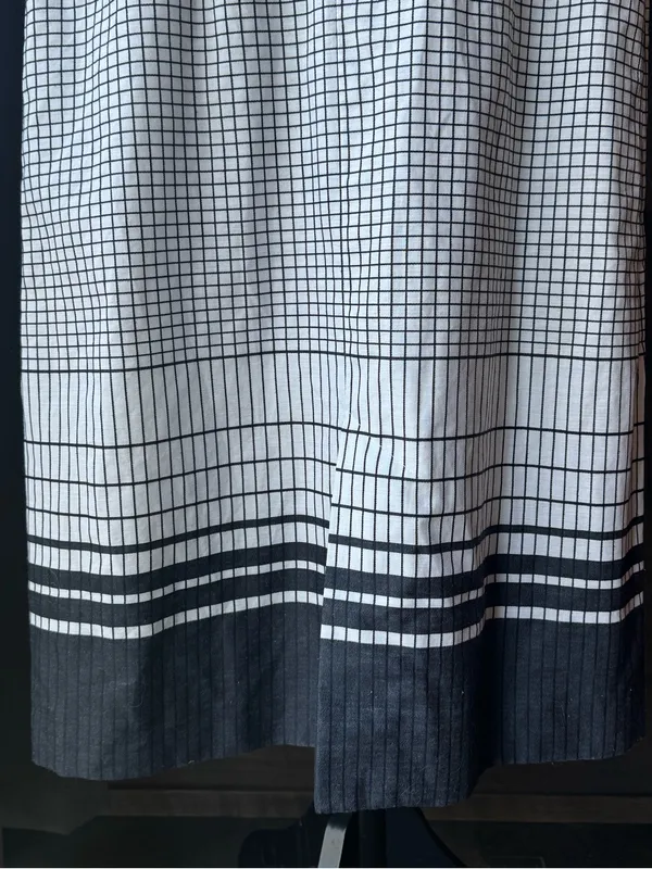 Handmade Classic Black & White Check Collared Day Dress - Image 6