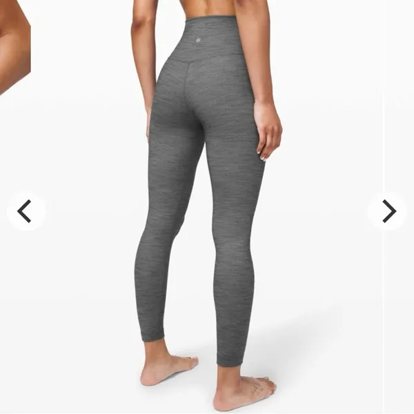 Lululemon Align Pant II 25" Mini Herringbone Heathered Black White / Black Sz 8 - Image 9