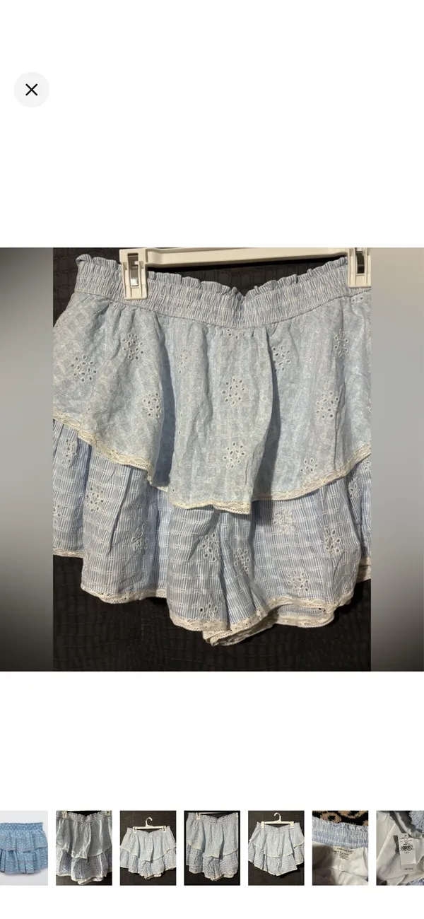 American Eagle Ruffle Printed Mini Skirt With Elastic Waistband - Image 5