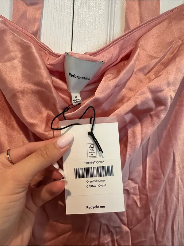 Reformation Oren Silk Dress - Image 5