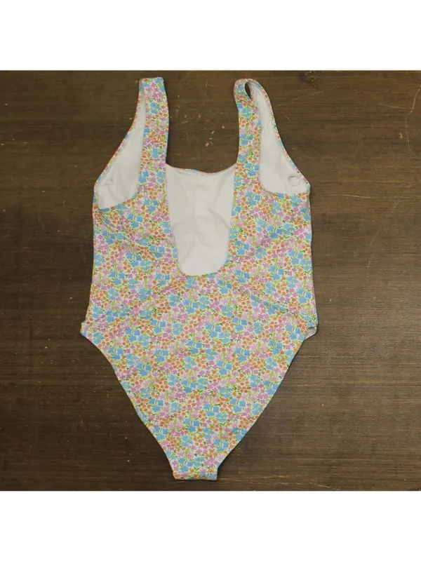NEW Cotton On Cheeky Coverage Floral Print One Piece Swimsuit White Multi XL - Image 2
