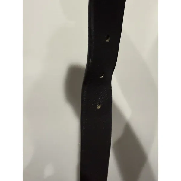 OBEY UNISEX LEATHER WAIST BELT COLOR BLACK AND SILVER BUCKLE‎ 43" Sz M - Image 7