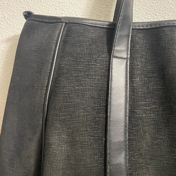 Large Tote bag . 2 toned black - Image 2