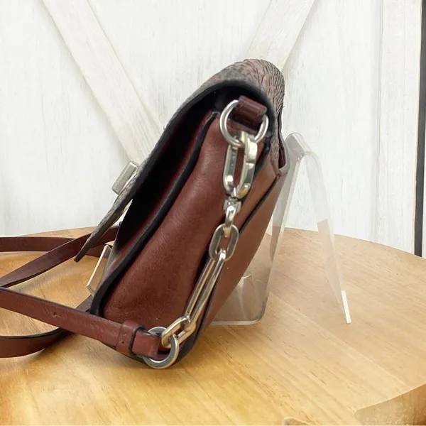 Coach Python‎ Embossed Crosstown Crossbody Bag Brown - Image 2