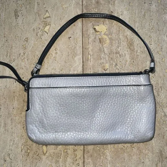 Womens‎ Coach Bleeker Pebbled Leather Wristlet 8x4.25" - Image 2