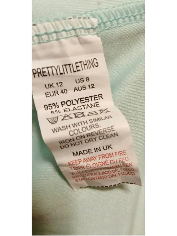 PrettyLittleThing Women's Blue Plunge Dress Size 8 - INV539 A7 - Image 4