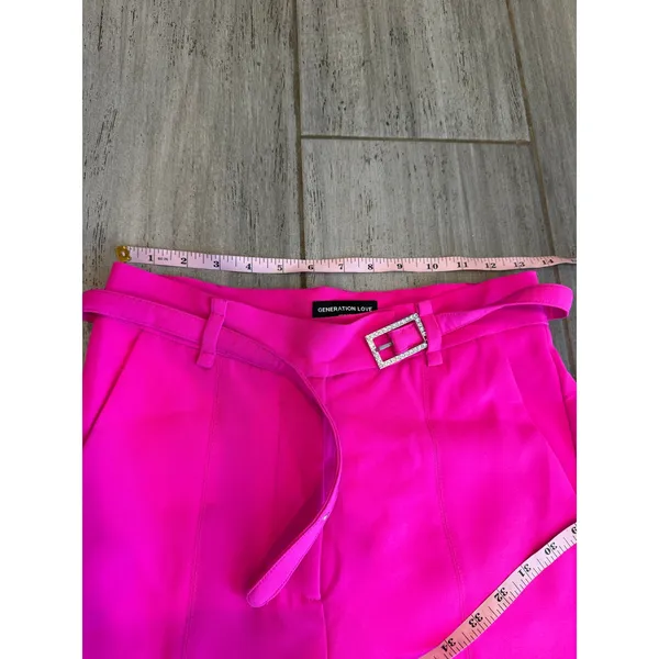 Generation Love Leah Belted Bootcut Pants Hot Pink size XS - Image 7