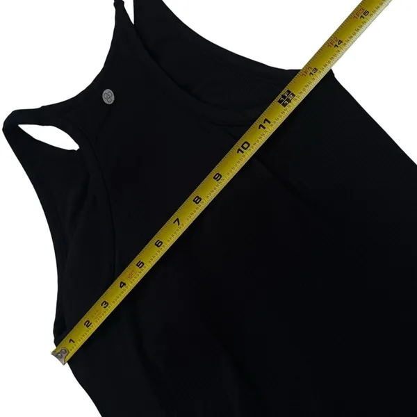 Zella Black Ribbed Racerback Tank Athletic Gym‎ Stretch Comfort Minimalist M - Image 9