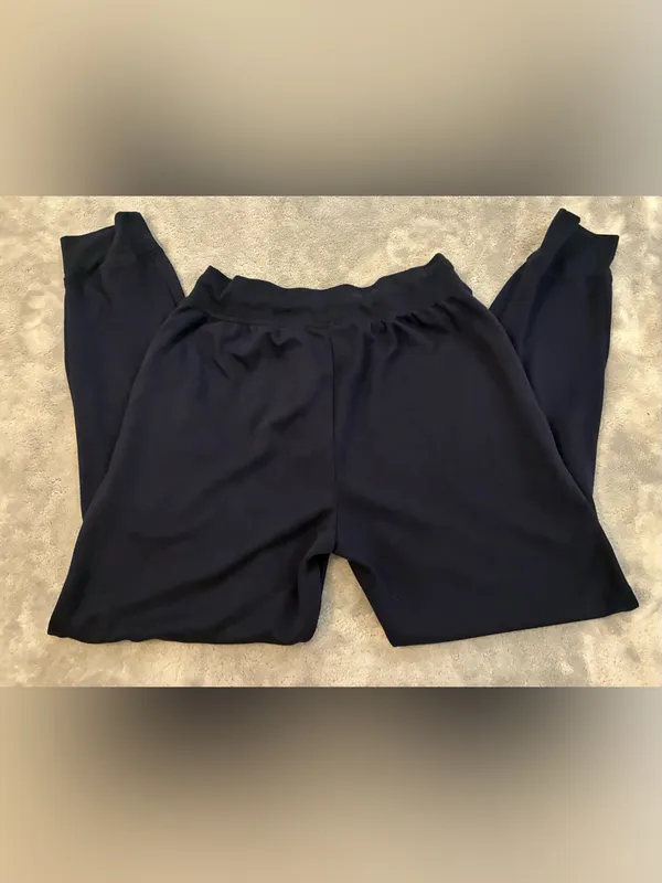 Women’s Fruit of the Loom Navy Jogger Pants with Drawstring Waist Size Small - Image 5