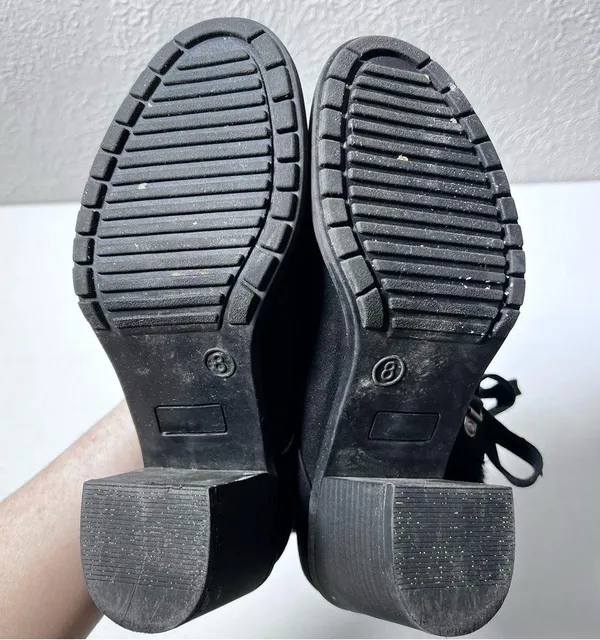 A New Day Larina Black Faux Fur Heeled Ankle Boots - Image 11
