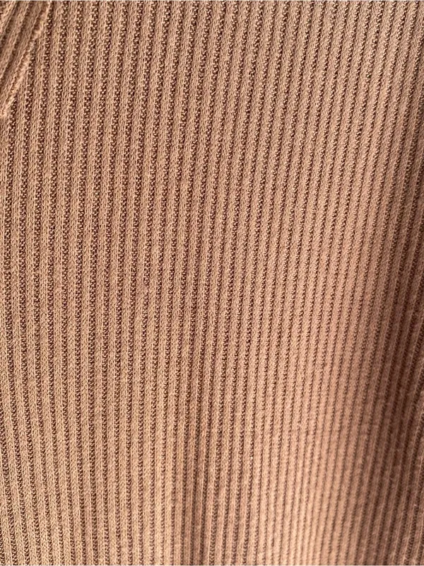 Zenana brown ribbed knit v-neck duster cardigan sweater fall transition M - Image 5