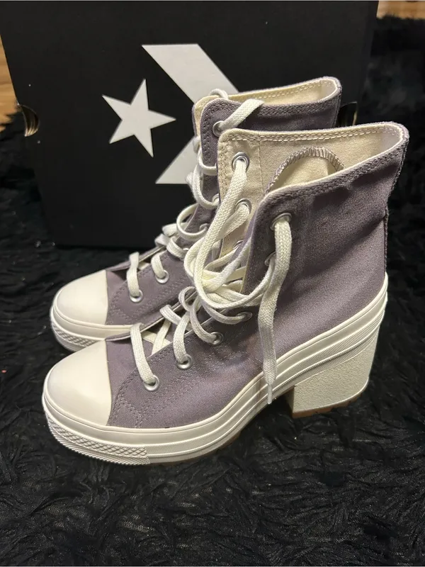 CONVERSE Chuck 70 de luxe hi top purple platform shoes sneakers women’s 7.5 new - Image 8