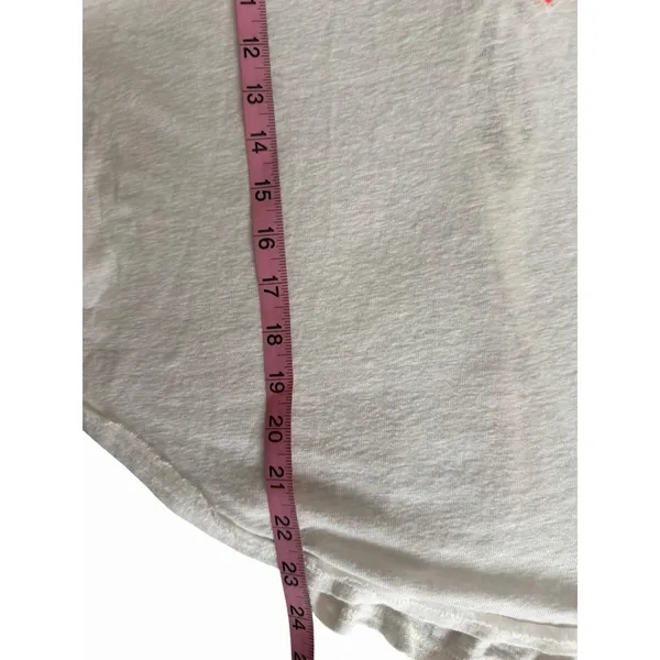 Free People Love Birds Tee Embroidered Lace-Back Muscle White Women's Size S/M - Image 12