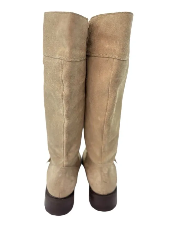 -J. Crew Boots Womens Size 9 Suede Leather Mid Calf Quiet Luxury Old Money Italy - Image 5