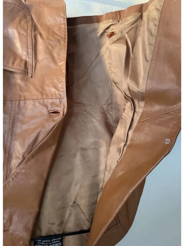 Vintage Blazer Women’s Sz 40 genuine Lined leather jacket made in Uruguay - Image 8