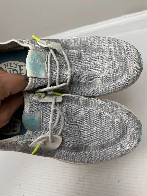 Hey Dude Sirocco Speckle Women's Size US 8.0 Gray Knit Slip On Sneakers - Image 6