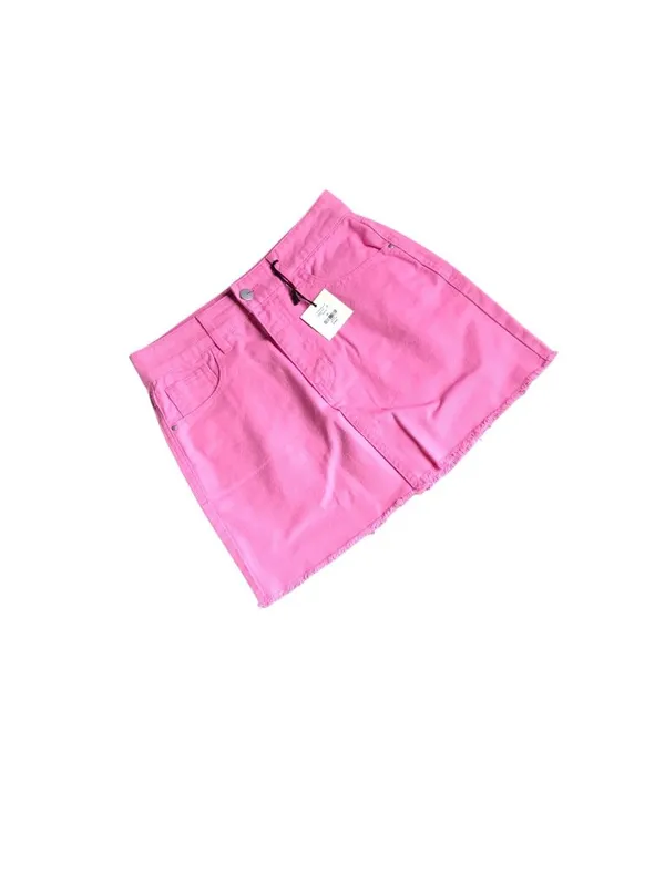NWT Francesca’s Tgla Pink Denim Mini Skirt - Image 3