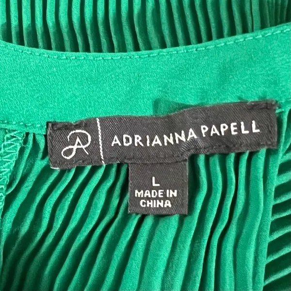 Adrianna Papell Pleated Flutter Sleeve Blouse - Image 6