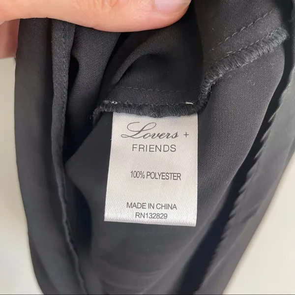 Revolve Lovers + Friends Black Love Potion Chiffon Dress - Image 10