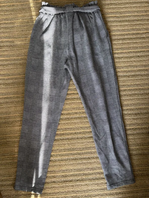Checkered Work Pants Gray - Image 6