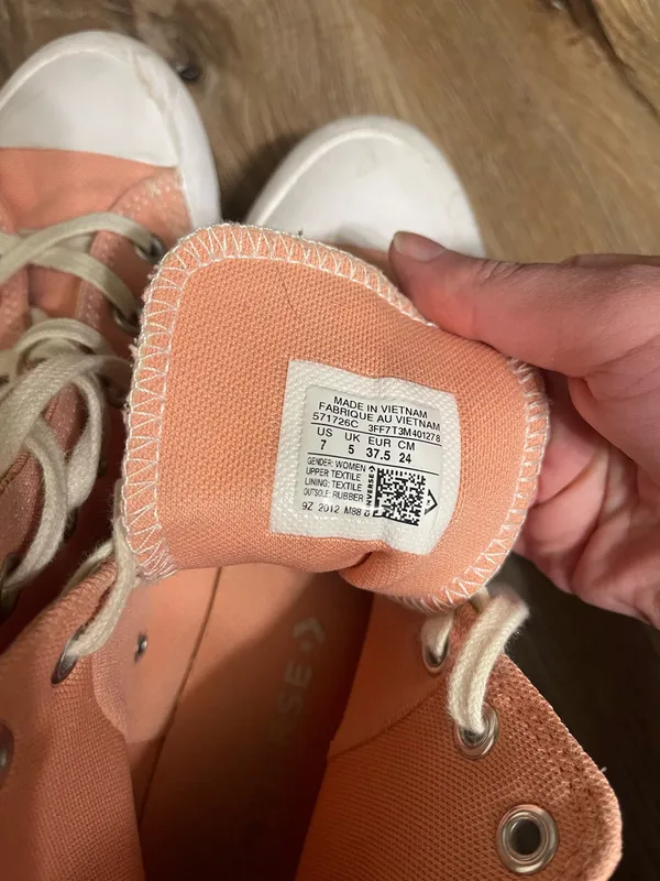 Pink Lugged High Top Converse - Image 5