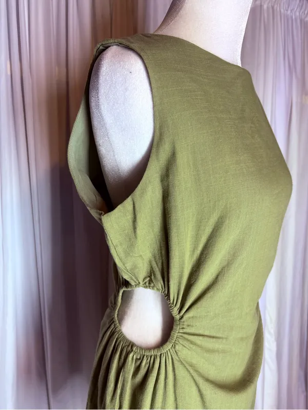 🆕 LILLUSORY Womens Summer Cutout Sleeveless Casual Sexy Mini Dresses Size M - Image 5