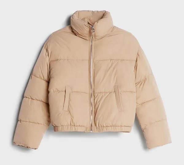 Bershka nwt camel puffer padded jacket - Image 8