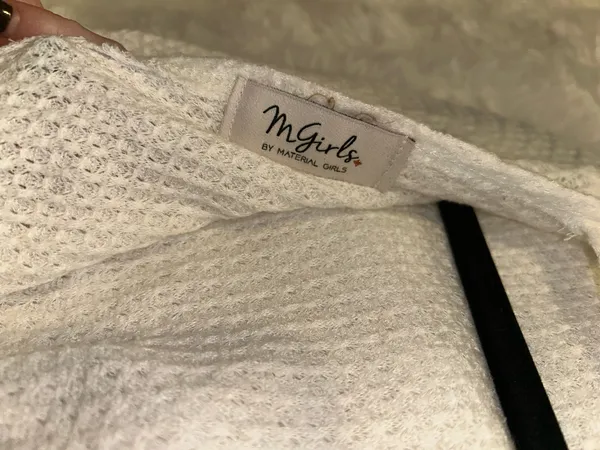 Material Girl Twist Knot White Sweater - Image 4