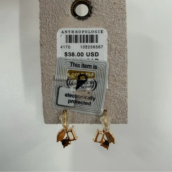 Anthropologie Gold Drop Earrings - Image 3