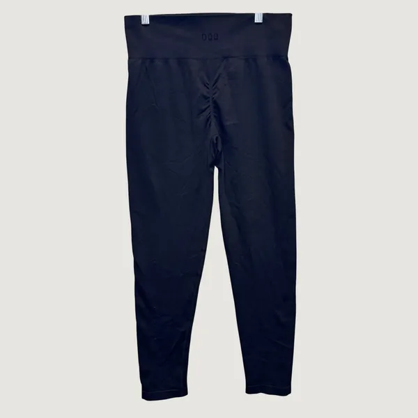 2086 | OQQ Seamless High Waisted‎ Scrunch Butt Gym Leggings Black Womens XL - Image 2