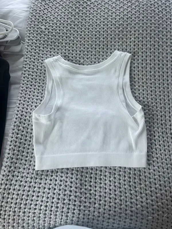 Aerie White  Ribbed Tank - Image 2