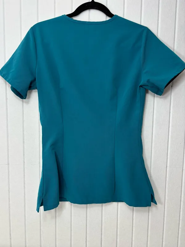 FIGS Women’s‎ Teal V-Neck Scrub Top - Image 3