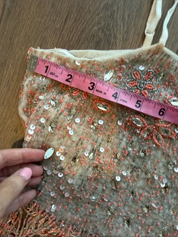 Free People Juliet Beaded Tank- size Medium - Image 7