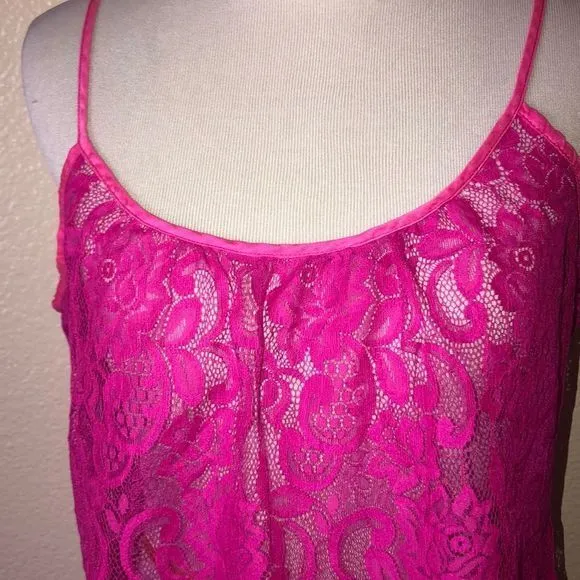 5/$30 🎈 Heritage‎ 1981 medium lace pink tank top - Image 2