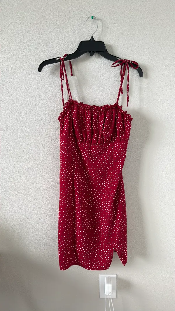Red Polka Dot Mini Dress ❤️ Size M - Image 4